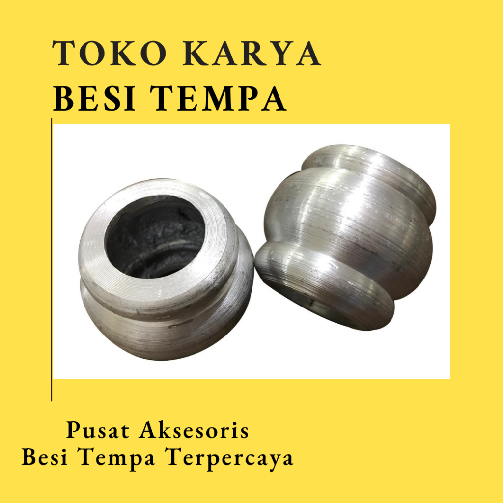 Ornamen Cincin Bulat Bubut Lobang Bulat dan Nako 16 mm dan 19 mm / Ornamen Pagar Besi Aksesoris Lamp