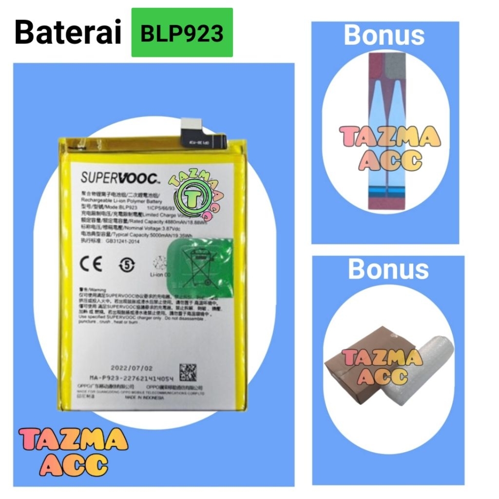 Batre Oppo A97 5G BLP923 Battre Batterai Battery OPPO A97 5G BLP 923