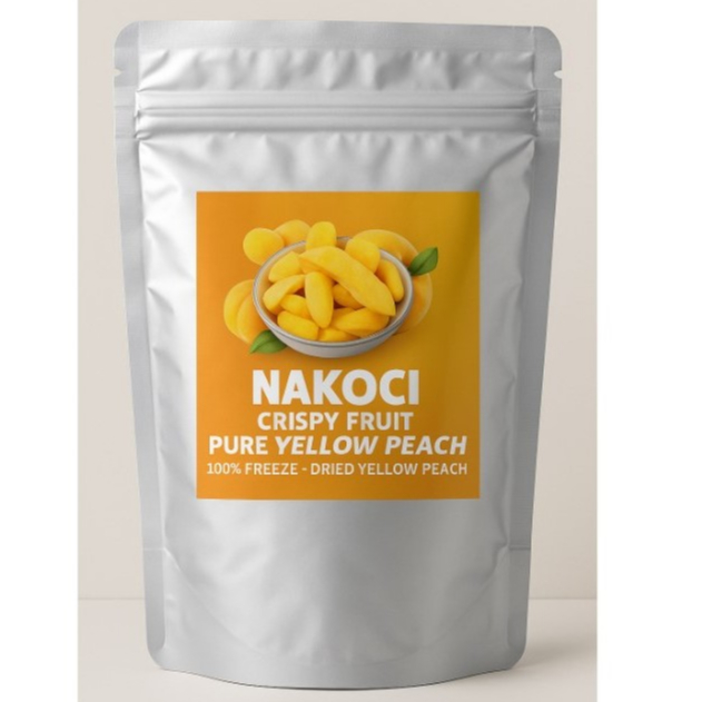 

LAGI VIRAL !!! NAKOCI Freeze Dried Fruit Peach Slice/ Buah Persik Kering Iris / Yellow Peach Dried Premium 30gr 50gr