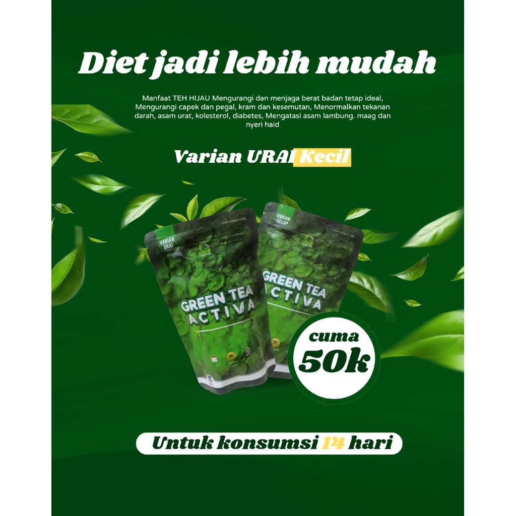 

GREEN TEA ACTIVA URAI , Teh hijau, diet jadi lebih mudah