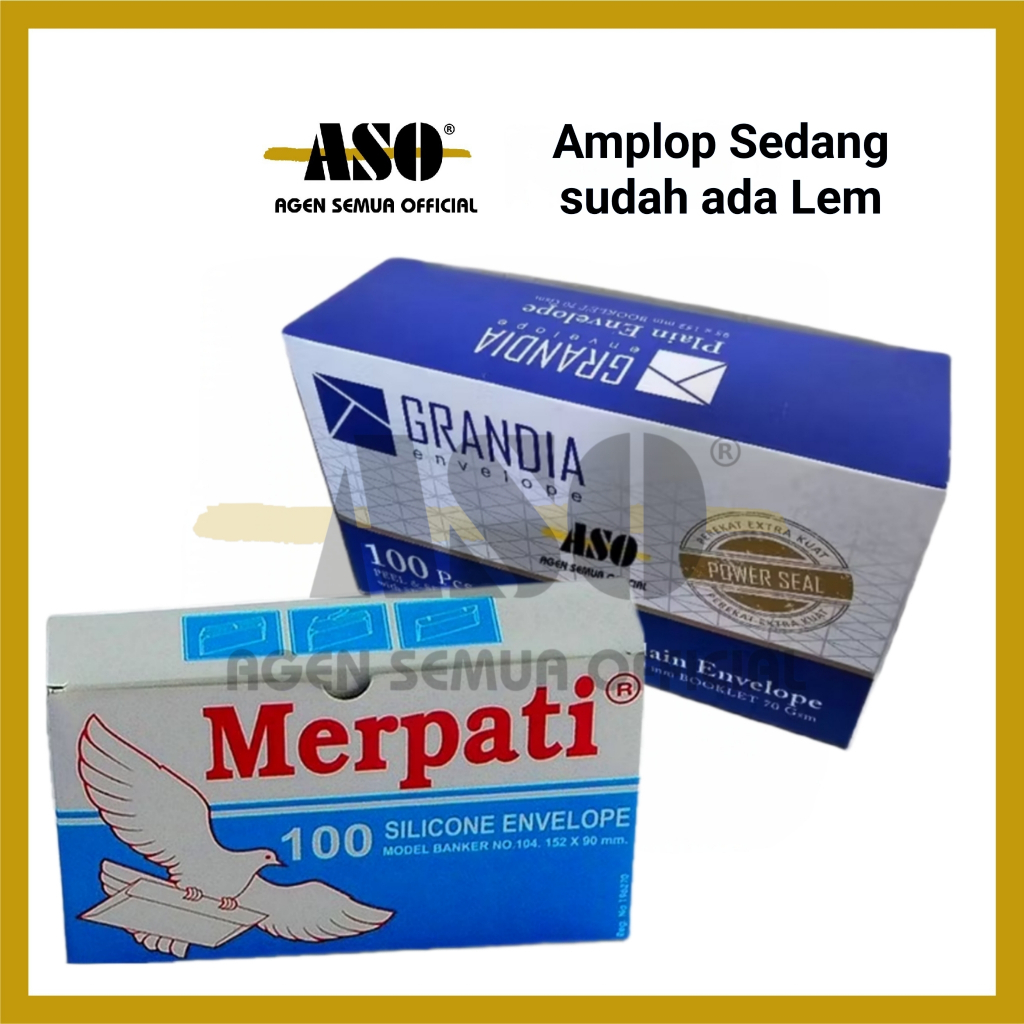 

AMPLOP PUTIH POLOS SEDANG 104 GRANDIA ISI 100 LEMBAR kualitas paperline ( sudah ada lem ) PROMO !!!