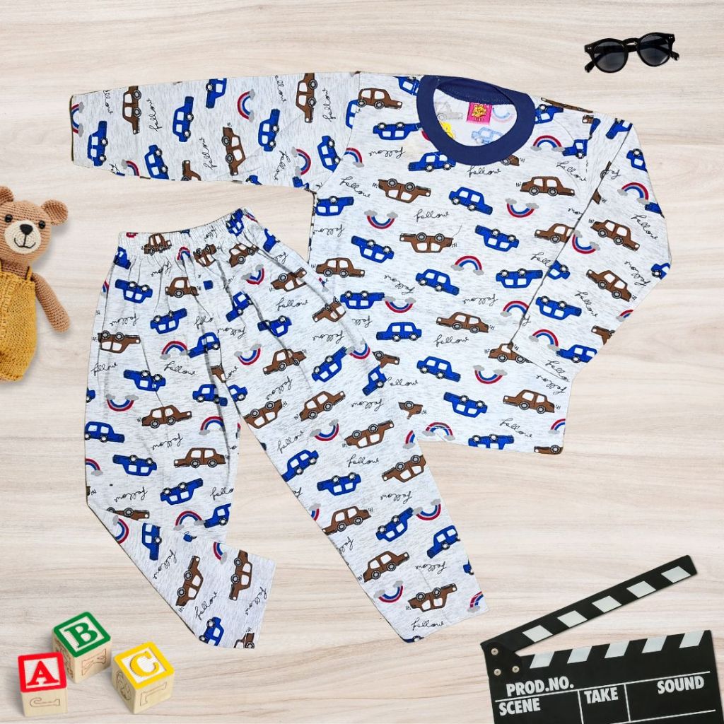 SETELAN KAOS PANJANG ANAK COWOK HAYAMI MOTIF PRINTING