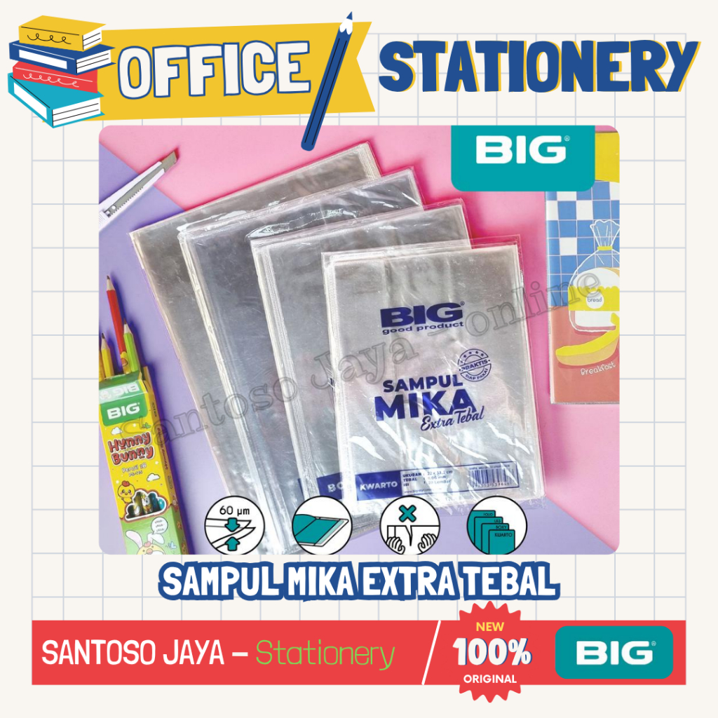 

Sampul Buku MIKA BIG Extra Tebal - Kwarto Boxy LKS Folio BIG - Isi 20 Lembar