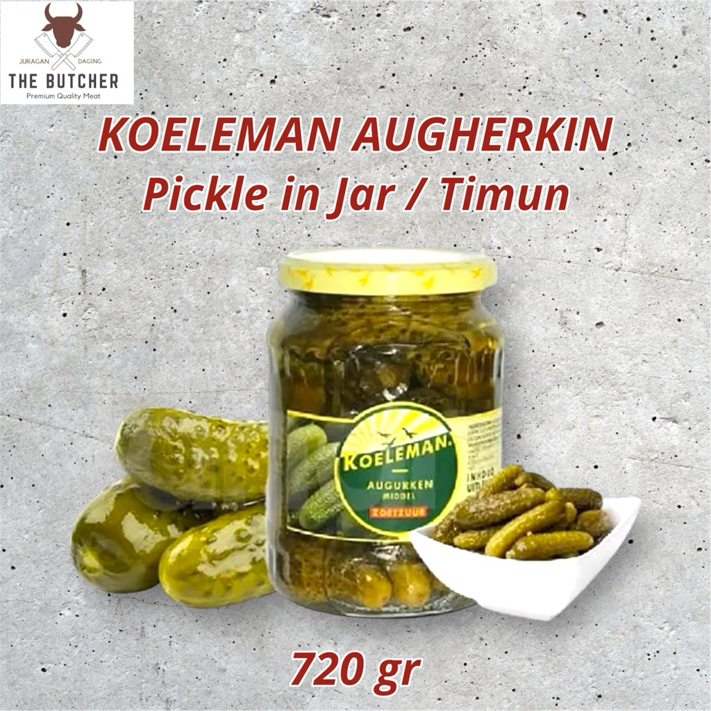 

KOELEMAN AUGHERKIN 720gr / Dill Gerkins Pickles / Acar Mentimun / Timun dalam botol