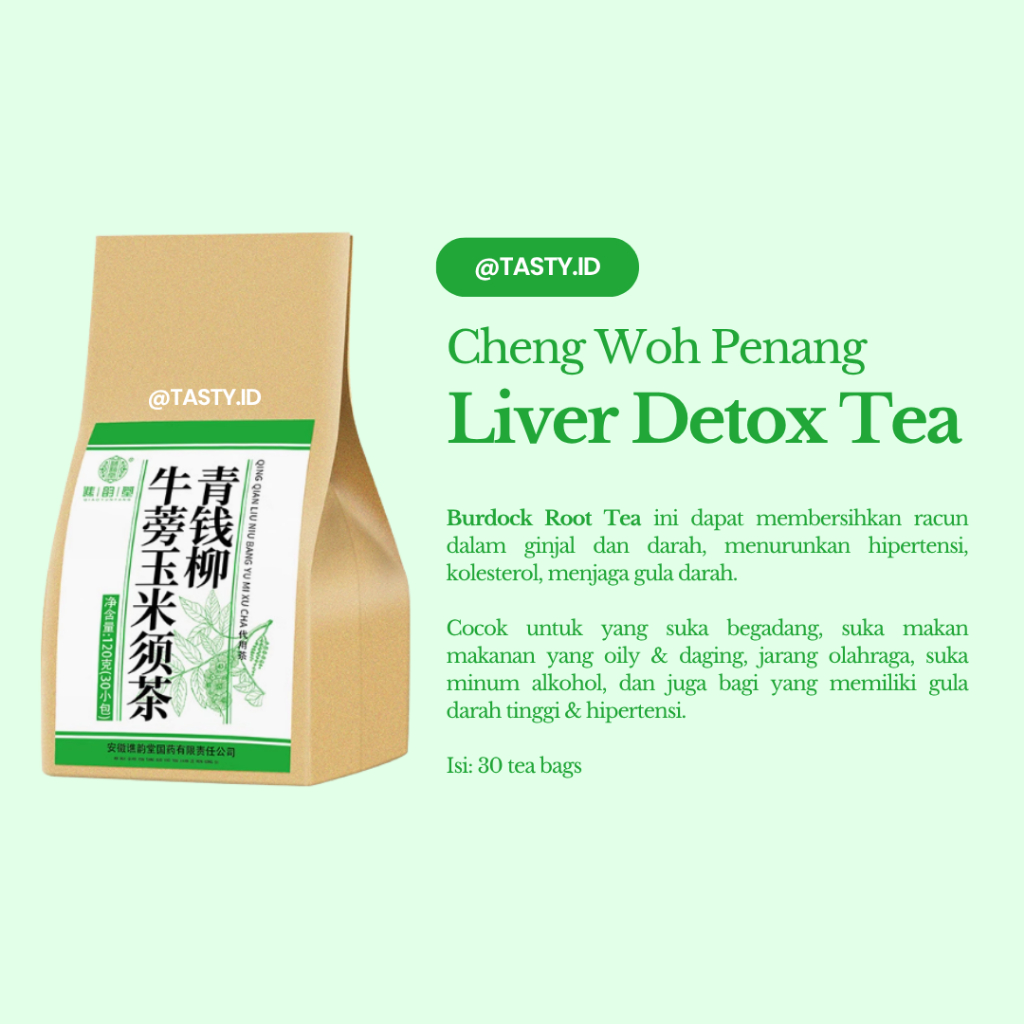 

Cheng Woh Penang Liver Detox Tea | Teh Kesehatan Detox Ginjal Hipertensi Penang | Burdock Root Tea