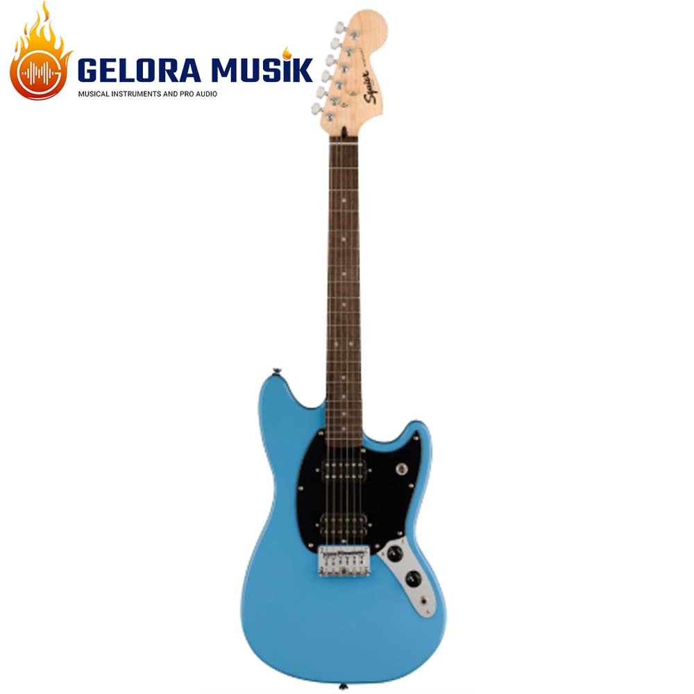Gitar Elektrik Squier Sonic Mustang HH w/Black Pickguard,Laurel FB,California Blue