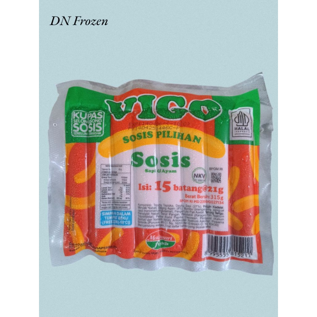 

Vigo Sosis 15 btg | 315 Gram