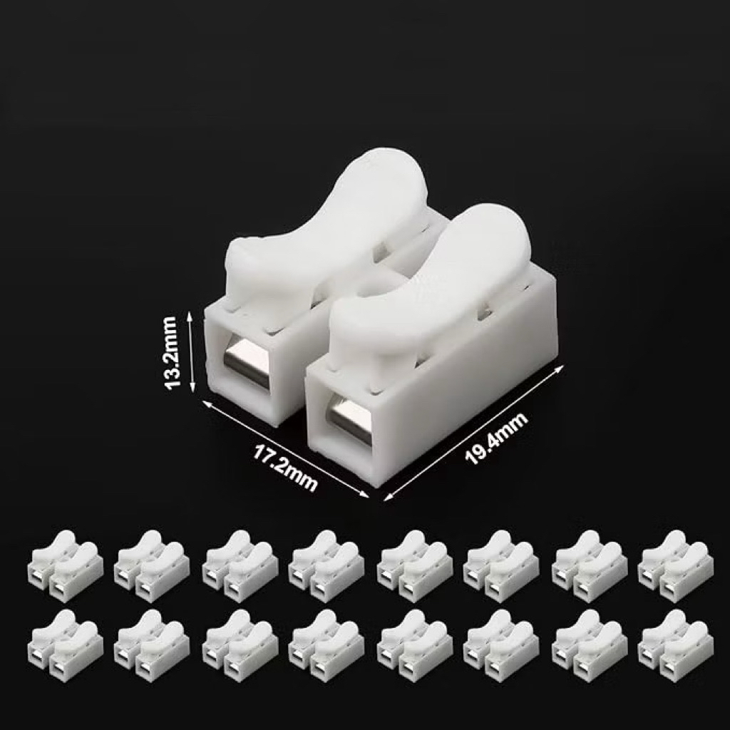 Quick Connect Terminal Connector Konektor Sambungan Kabel Listrik 2 PIN Jepit CH2 Konektor Kabel 3 P