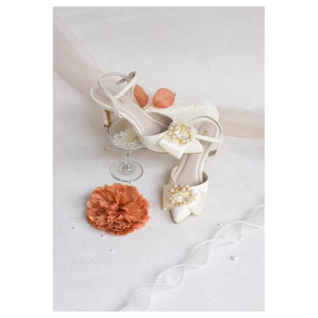 Heels 7 cm Broken White, Sepatu pesta, Heels pesta