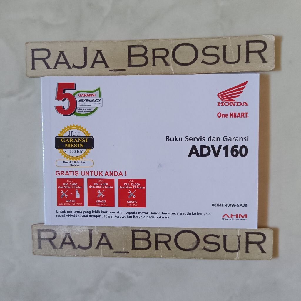 Buku servis dan garansi/Manual Book Honda ADV 160 ADV160 K0W K0WL 2022