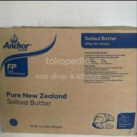 

Anchor Salted Butter 250 gr (Repack). KHUSUS DENGAN GRAB/GOJEK