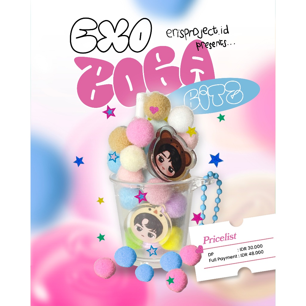 [erisproject.id] EXO Boba Bitz EXO Jibbitz Animal Ver. (EXO Animal, EXO Jibbitz, Jibbitz EXO,Boba EX