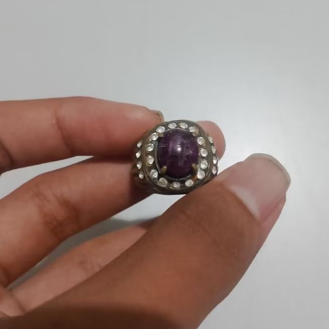 batu akik zamrud Star Safir Diamond Ruby Star Purple Second Original Authentic