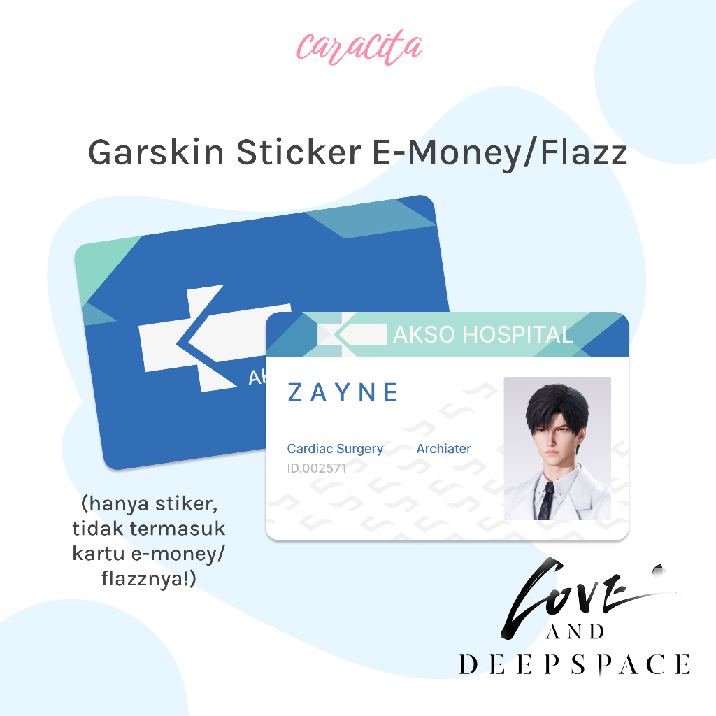 

Love and Deepspace (LADS) | Sticker Garskin Emoney Flazz Akso Hospital Zayne Stiker Glossy Waterproof