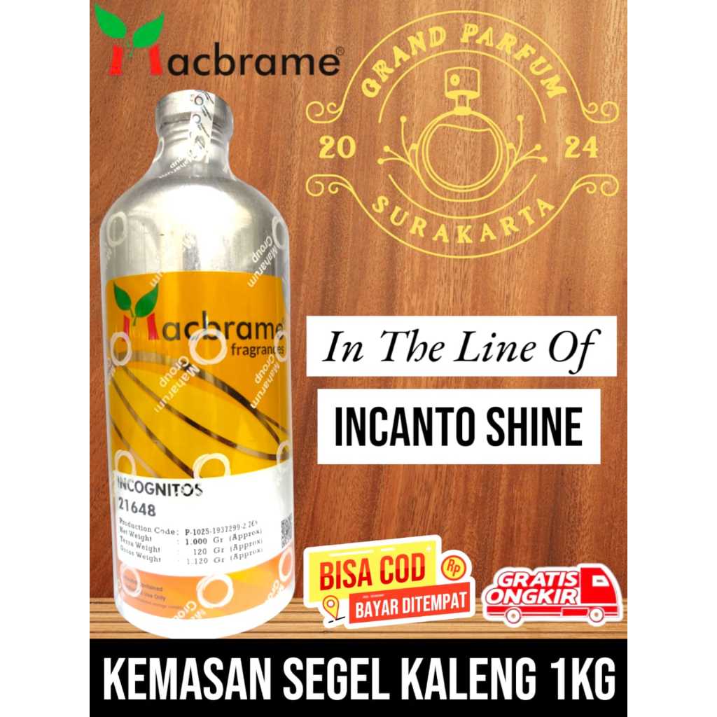 INCOGNITOS { Incanto Shine } BY MACBRAME KEMASAN SEGEL KALENG 1 KG ( ORIGINAL )