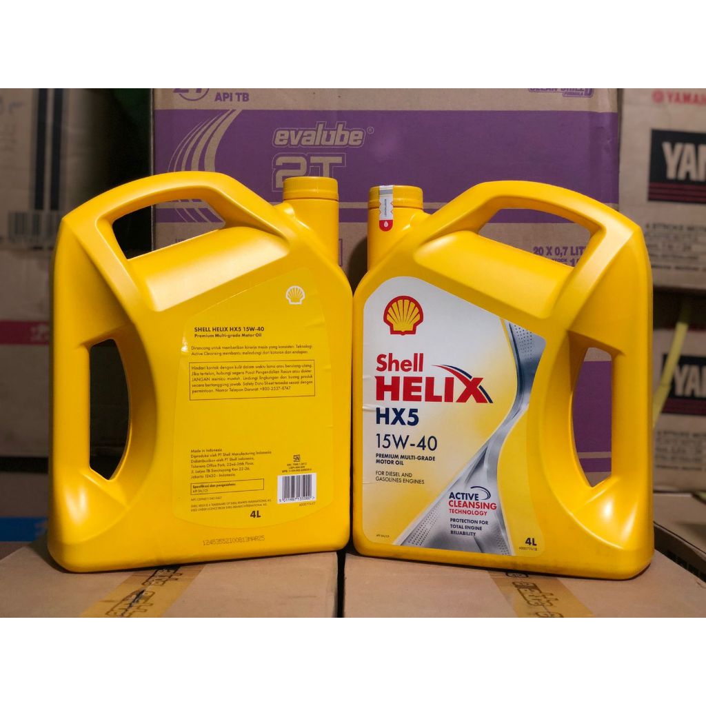 (Asli 100%) OLI SHELL HELIX HX5 15W-40 4Liter. SNI / OLI MOBIL /SHELL HELIX HX5