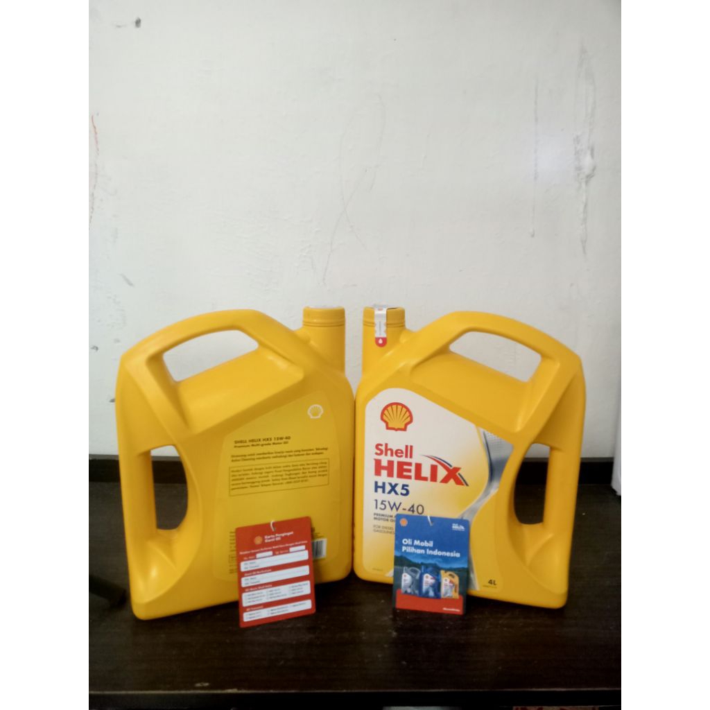 Oli mobil Shell helix HX5 15W-40 4Liter