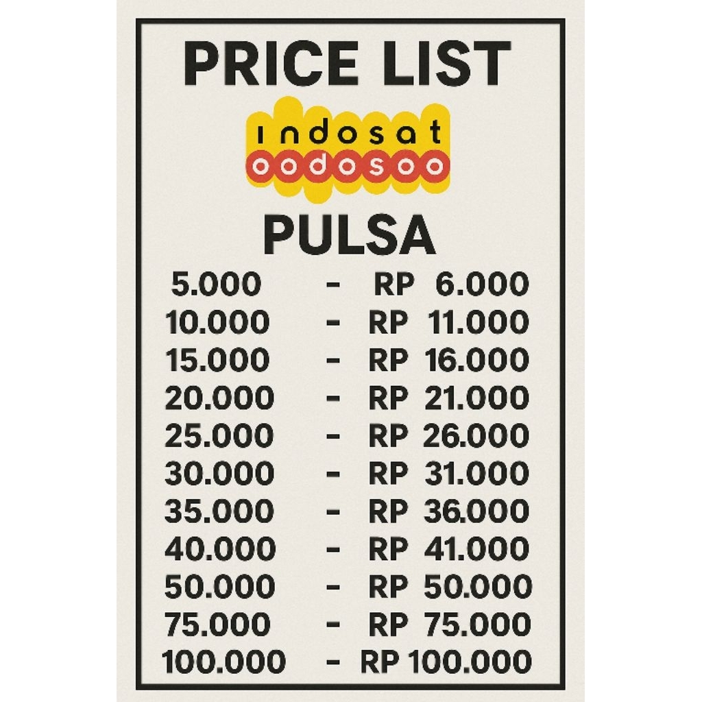 Pulsa Indosat IM3 – 5.000 s/d 1.000.000 | Top Up Cepat & Aman