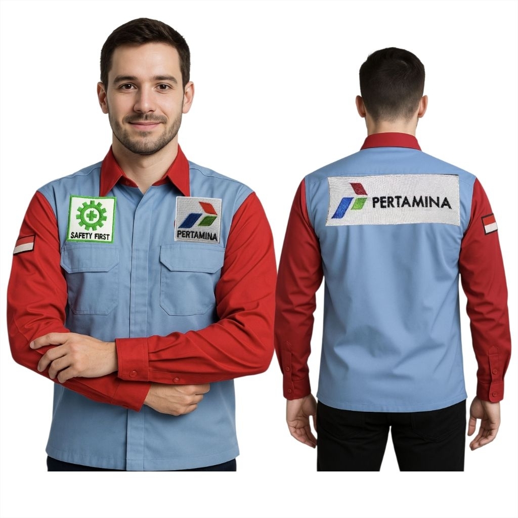 kemeja Pertamina SAFETY baju kerja