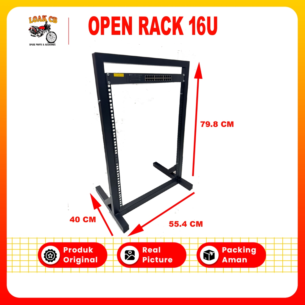 OPEN RACK SERVER 15U DEKSTOP RAK RACKMOUT HTB SWITCH ROUTER JARINGAN INTERNET WIFI