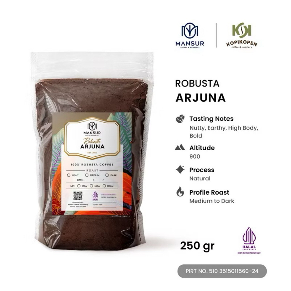 

Kopi Robusta Arjuna 250 gr | Kopi Robusta Premium