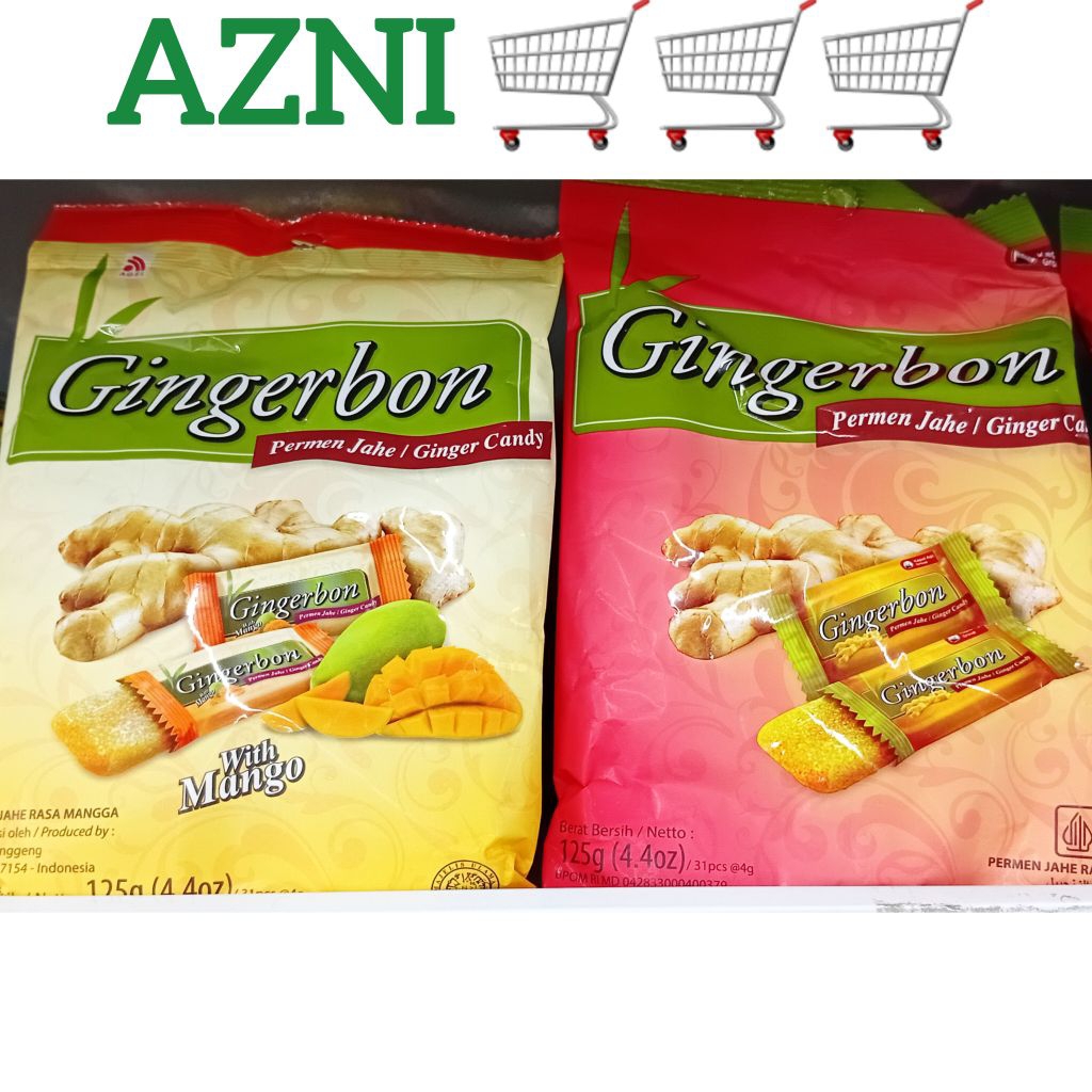 

Gingerbon Permen Jahe isi 31 Pcs / 125 Gram