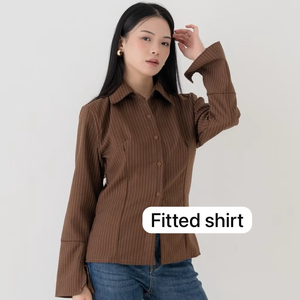 GIRLFASHIONSTORY ORIGINAL BELLUCI SERIES FITTED KEMEJA KERJA SLIMFIT