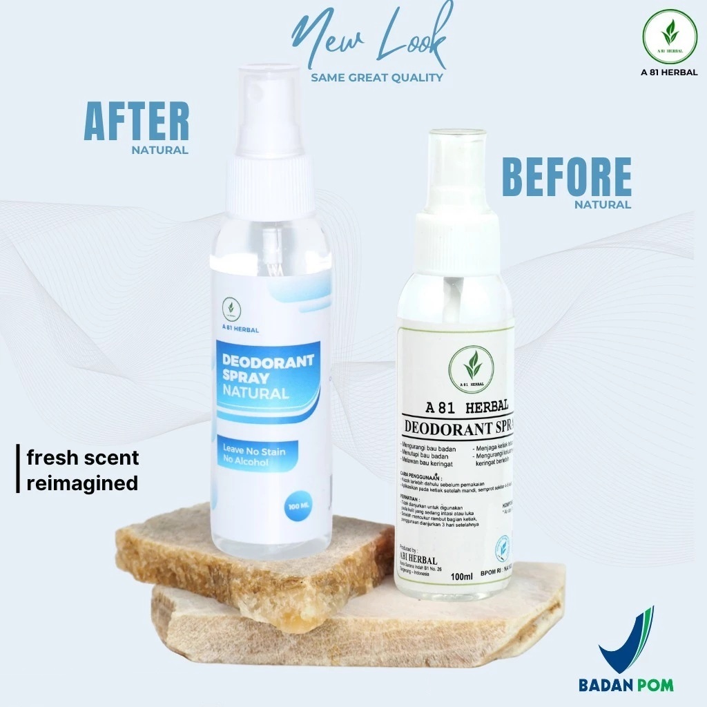 A 81 Herbal / Abi Herbal Natural Deodorant Spray Tawas Cair 100ml