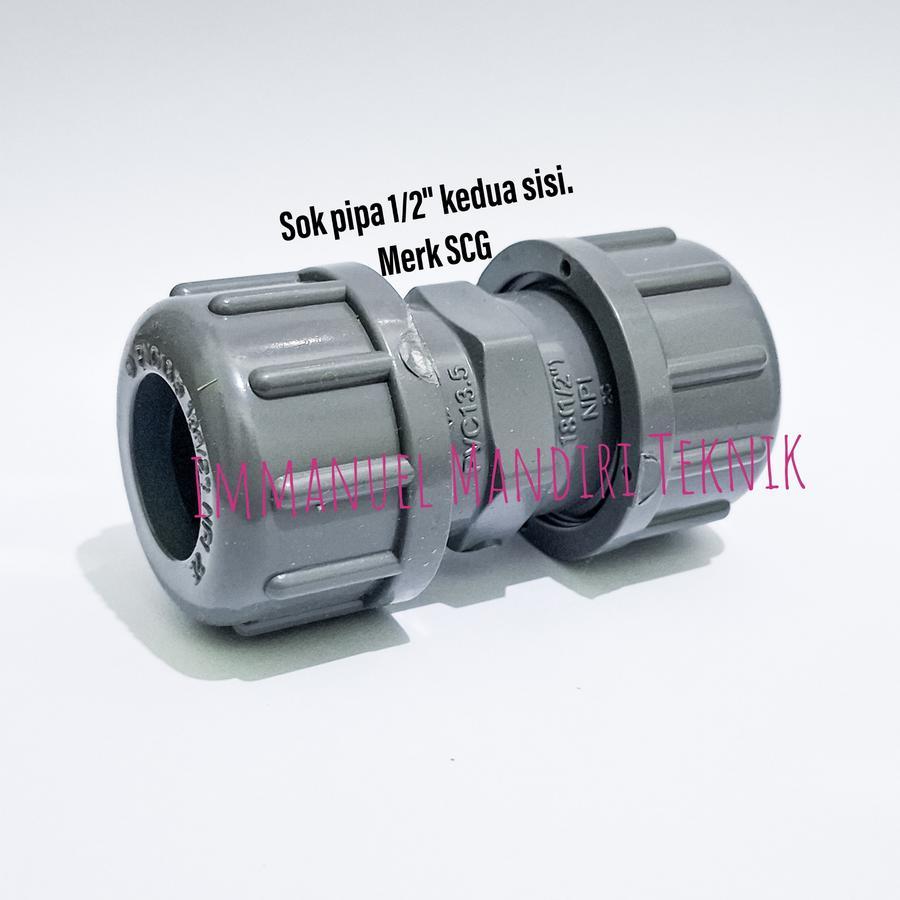 Watermur 1/2 pvc SCG / Union socket 1/2 pipa pvc SCG
