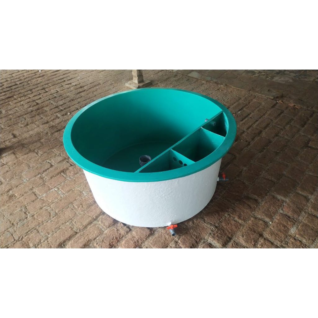 kolam ikan fiber glass size 100/50+filter