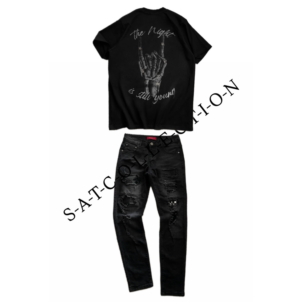 (100% ORIGINAL TERMURAHH) RUCAS ROCKSTAR TEE & S9 v2 JEANS