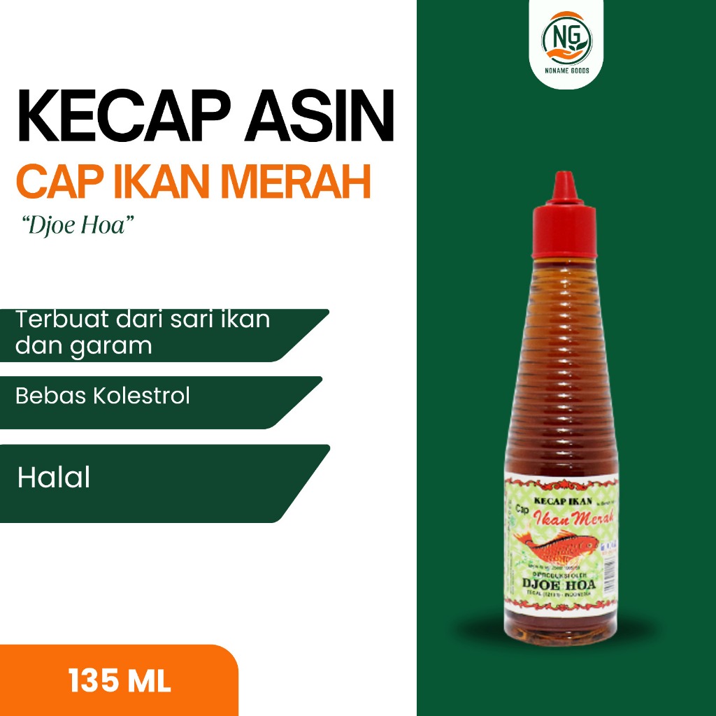

KECAP IKAN CAP IKAN MERAH DJOE HOA 135 ML KECAP ASIN BOTOL PLASTIK KECIL