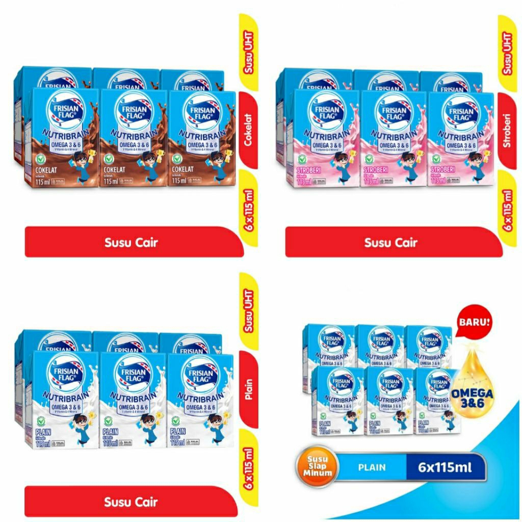 

Frisian Flag Nutribrain Susu UHT Cair Kotak 6 x 115ml