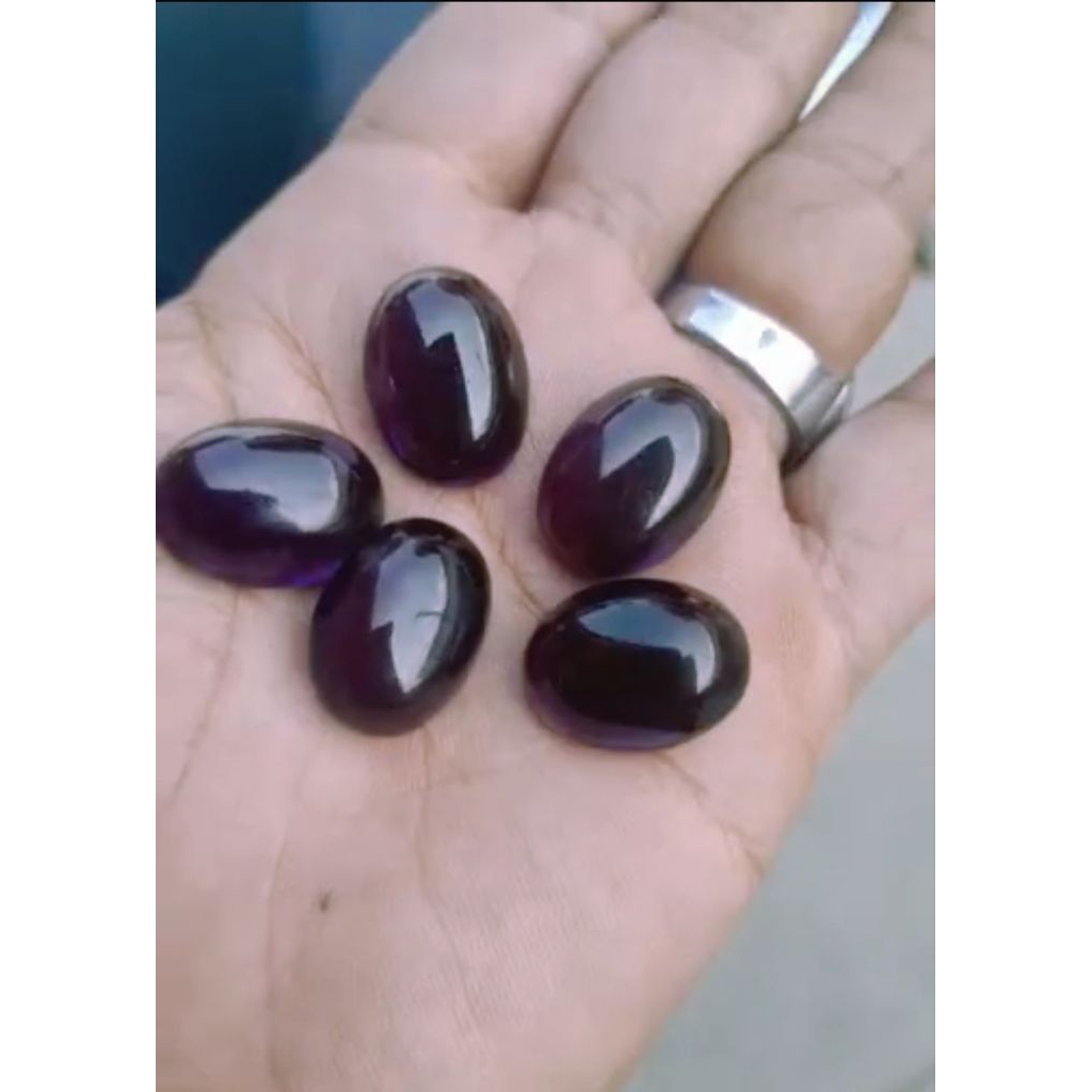 batu akik ungu kecubung wulung HQ dim 20 x 15