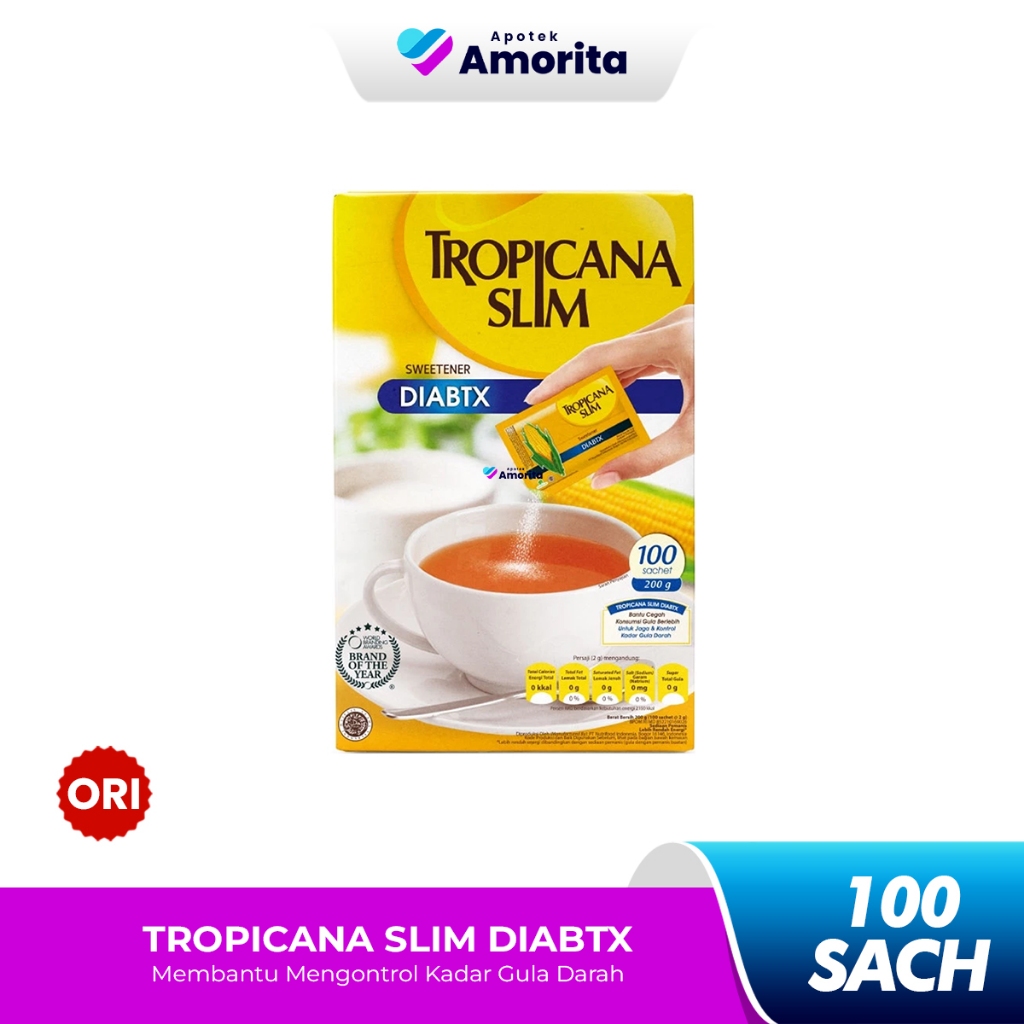 

Tropicana Slim DIABTX isi 100 Sachet - Pemanis Alami Diabetes Bebas Kalori