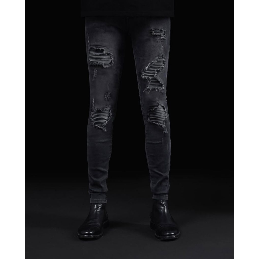 RUCAS Grey Caviar Leather Jeans -30