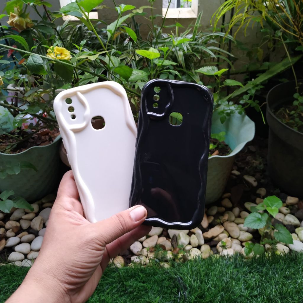 Softcase Vivo 1727 1723 Case Gelombang Transparan Vivo V9
