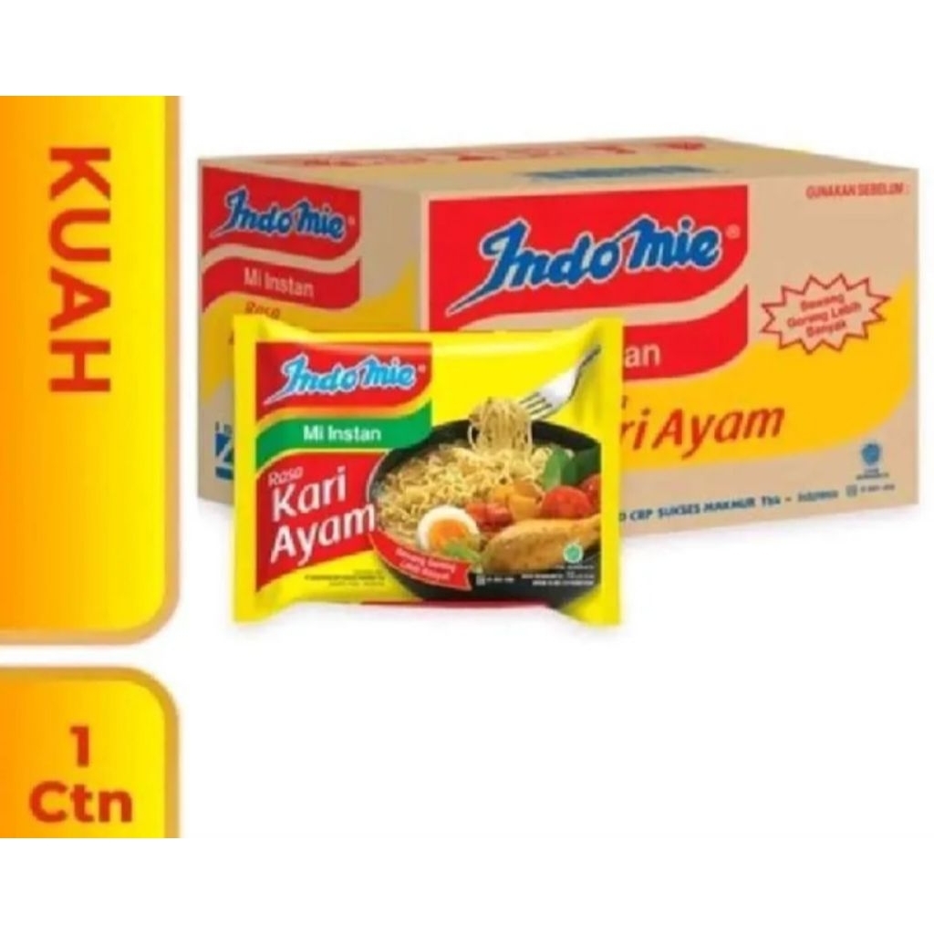 

Indomie Kuah Kari Ayam 1 Dus Isi 40 Pcs
