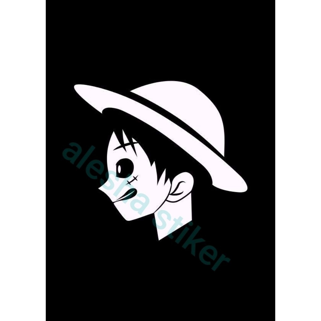 stiker cutting wajah lutfi stiker cutting one peace stiker motor dan mobil