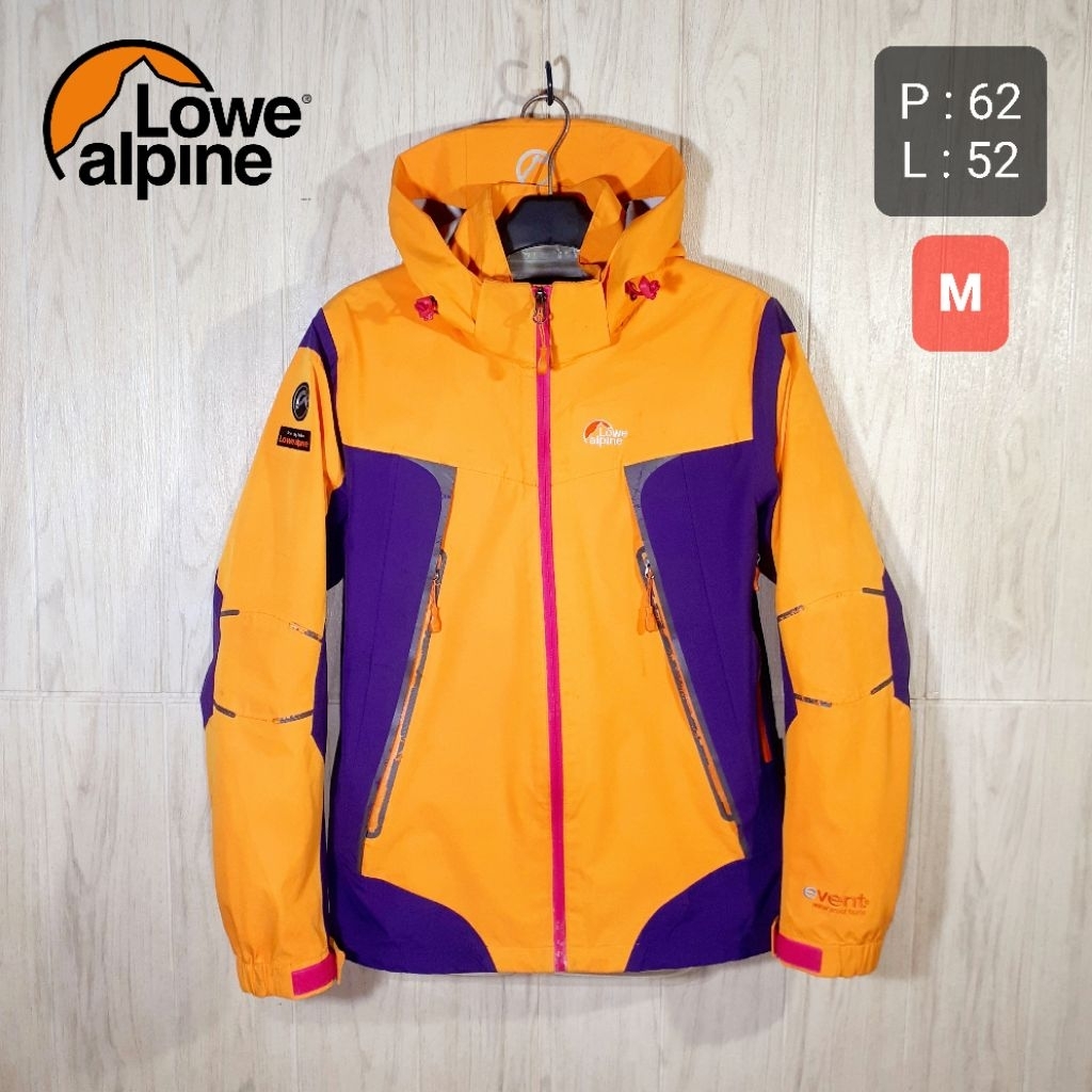 Jaket Waterproof Goretex LOWE ALPINE Hardshell eVent 3 Layer Outdoor Hiking Gunung Pria Wanita Secon