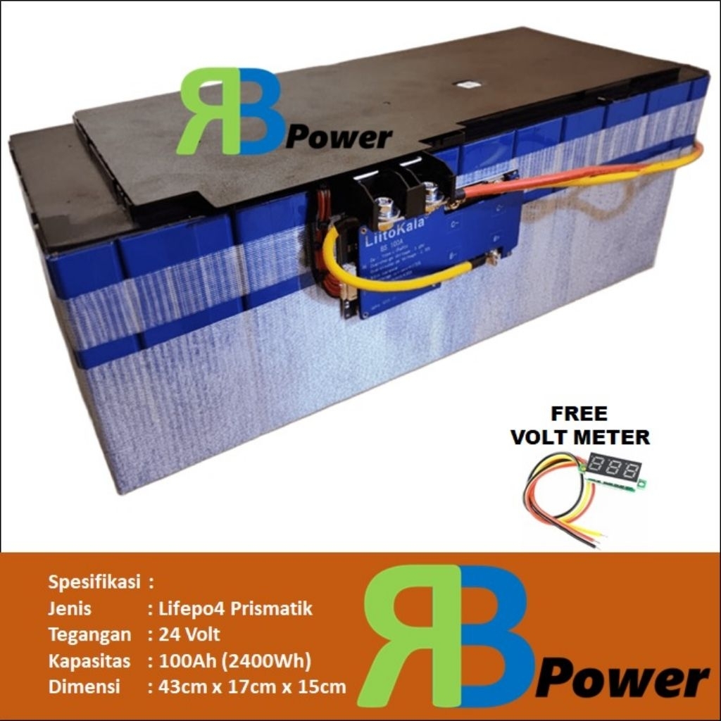 Baterai Battery Lifepo4 24V 100Ah Good Quality
