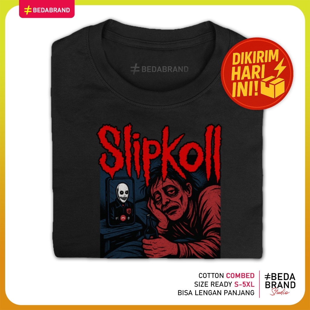 Kaos Parodi Plesetan Band Lucu - Slipkoll
