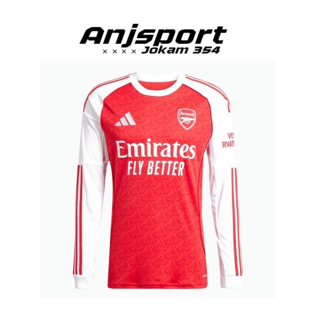 JERSEY ADIDAS ARSENAL 2025/2026 LONG SLEEVE HOME JI9536 ORIGINAL