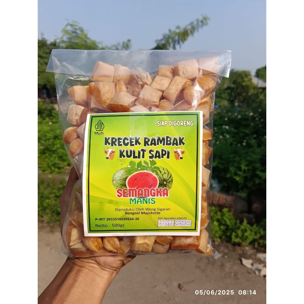 

krecek rambak kulit sapi asli mekar maksimal dan murah (varian kotak)