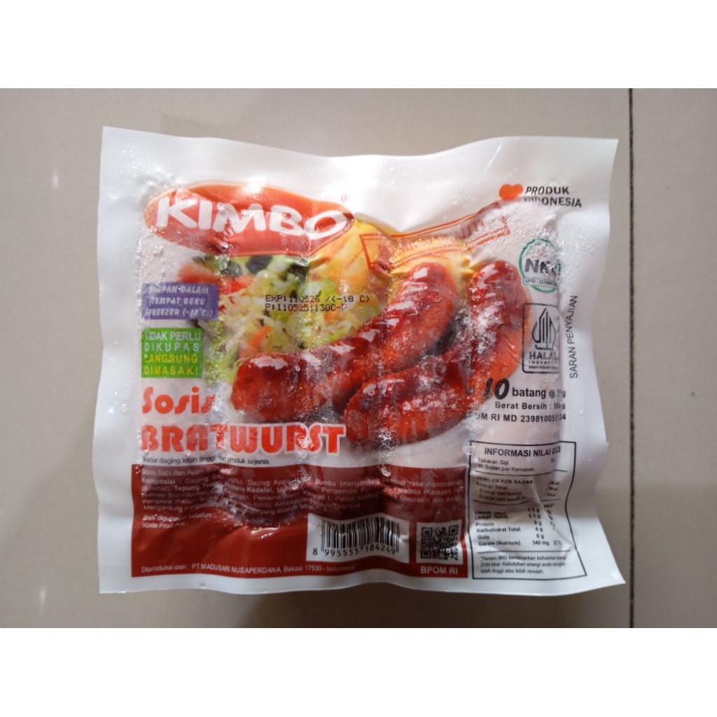 

Kimbo Sosis Bratwurst isi 10 pcs