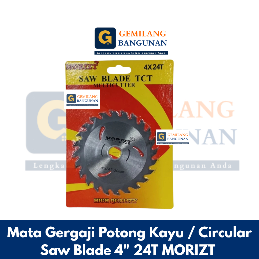 Mata Gergaji Potong Kayu / Circular Saw Blade 4X24T MORIZT Pisau Multicut