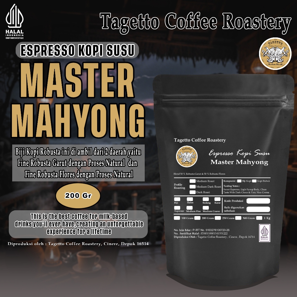 

ASLII ESPRESSO KOPI SUSU MASTER MAHYONG 200GR BIJI ATAU BUBUK