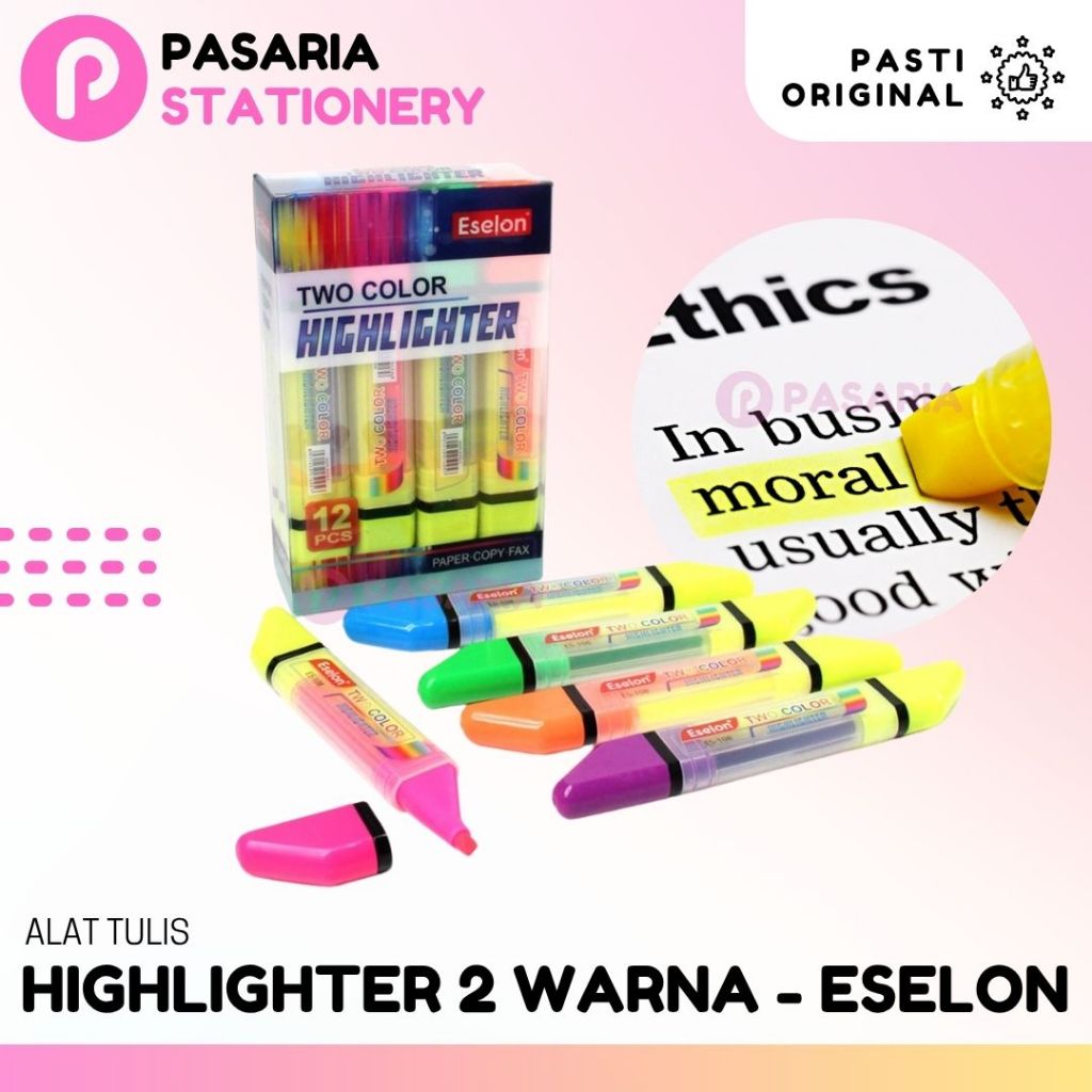

Stabilo 2 Sisi Warna Eselon Highlighter Stabilo 2 Warna
