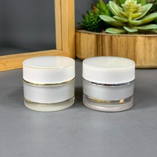 Pot Acrylic 10 gram Mutiara List Silver / Pot Cream 10 gram / Pot Cream Kosmetik 10 gram