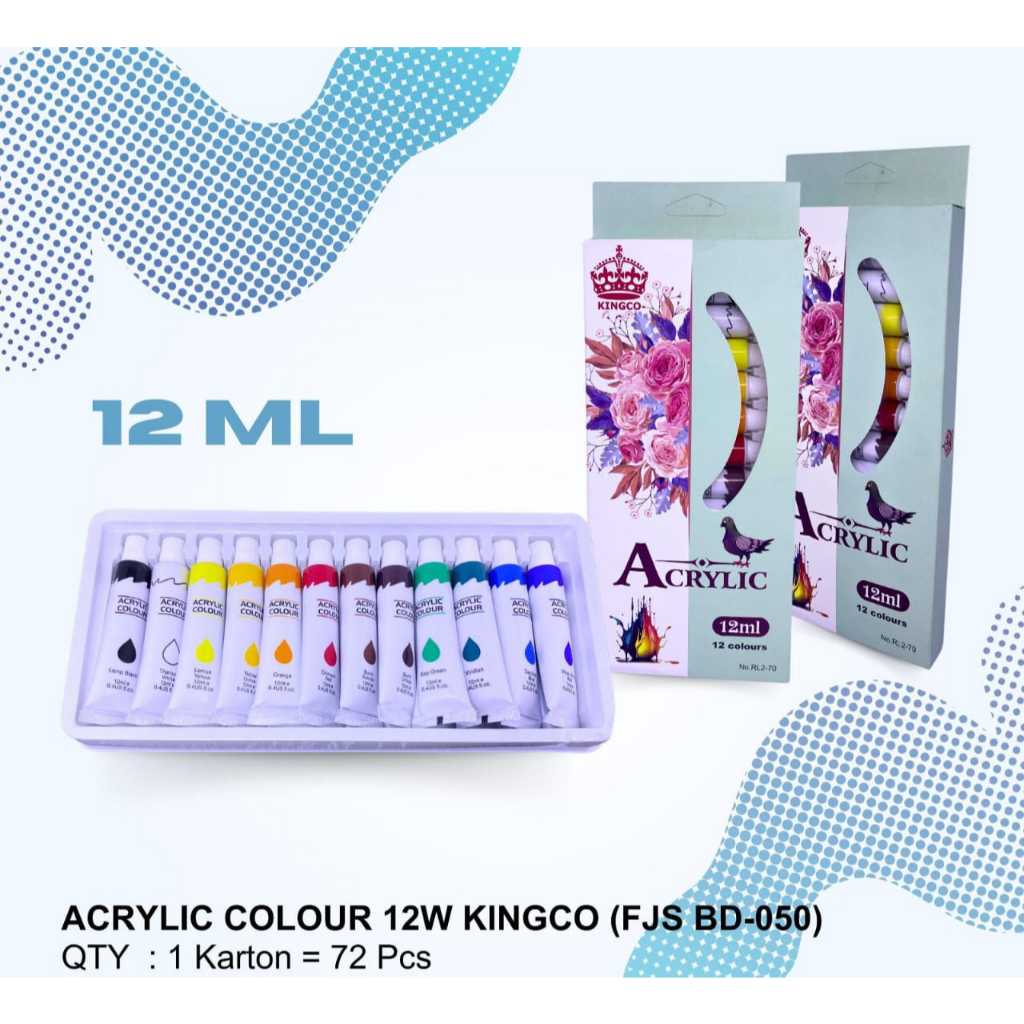 

CAT ACRYLIC/WATER COLOUR KINGCO 12ML